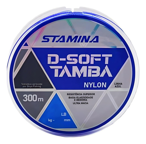 Linha De Pesca D-soft Tamba 300m - Stamina 0,43mm Cor Azul