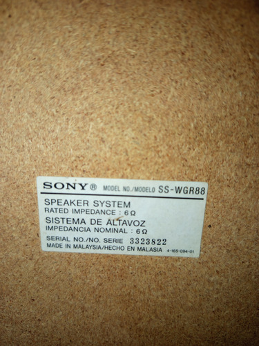Módular Subwoofer's Sony Genezi Gtr88 6 Ohms Jalando Al 100 Negro 200 W (Usado)