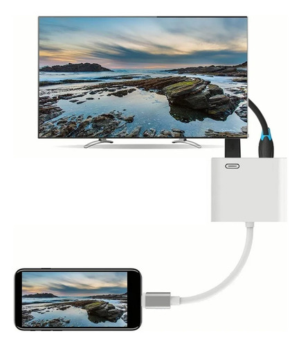 Adaptador Hdmi Otg Lightning A Av Digital Para iPhone / iPad