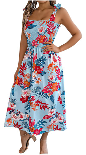 Vestido Sin Mangas Con Hombros Descubiertos Y Cintura Con Es