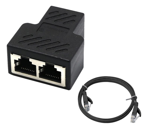 // 1 A 2 Zócalo Lan Ethernet Red Rj45 Plug Divisor Extensor