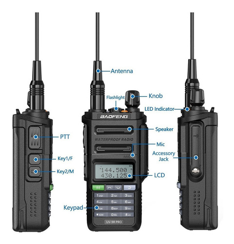 Radio Baofeng Uv-9r Pro Bidireccional Ip68 Impermeable V/uhf