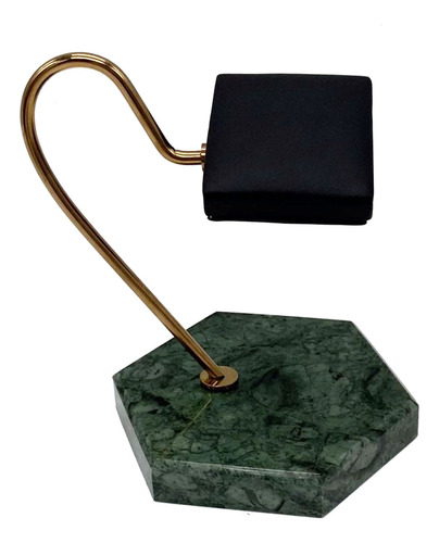 Expositor Para Relojes, Base De Mármol Natural Verde, Metal