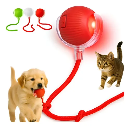 Brinquedo Bola Inteligente Giratória Recarregável Para Pets Verme...