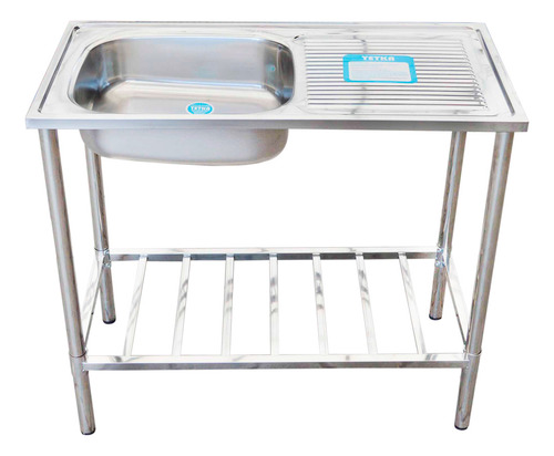 Fregadero Yetka Con Rack  Acero Inox 