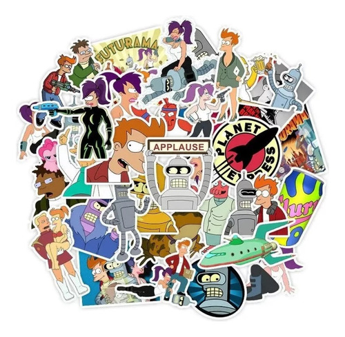 Set De 50 Stickers De Futurama