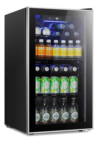 Mini Refrigerador Bebidas Puerta Vidrio 120 Latas Dispensado