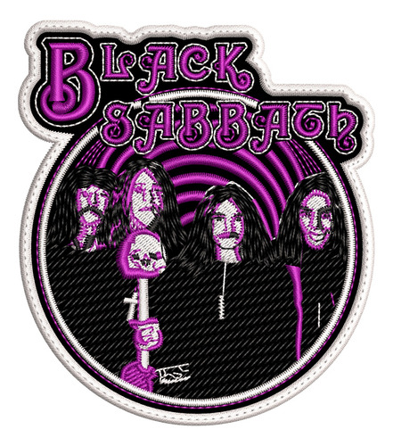 Parche Bordado Black Sabbath 10x9cm. Metal, Rock Calidad