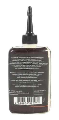 Imagem 3 de 5 de Cera Lubrificante Corrente Longa Duração Tec Premium 90ml