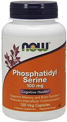 Now Foods | Fosfatidil Serina | 100mg | 120 Veg Capsules