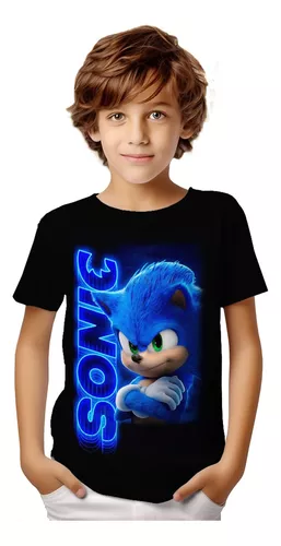 Camiseta Infantil Sonic the Hedgehog