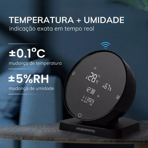 Central Controle Wi-fi Infra Vermelho Com Sensor Temperatura
