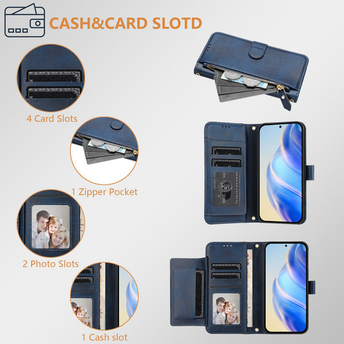 Funda De Piel Tipo Cartera Para Teléfono Inteligente Honor X8 X8a X8b X8c