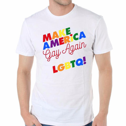 Remera De Hombre Make America Gay Again Miley Cyrus Lgbtq!