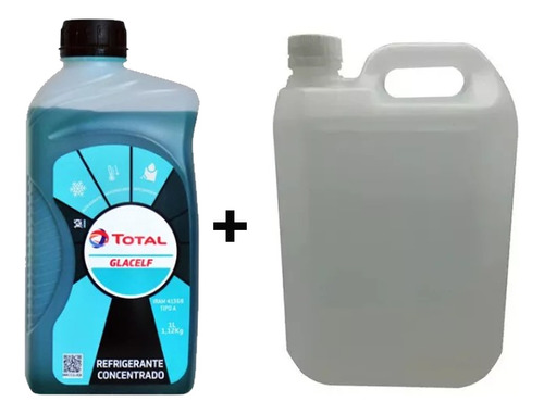 Refrigerante Total Glacelf Verde 1l + Agua Destilada 5l