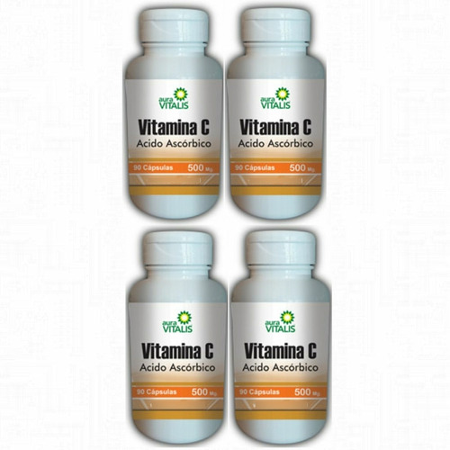 Vitamina C 4 Frascos 90 Capsulas C/u