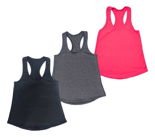 Pack X3 Musculosas Deportivas Mujer Sudadera Indumentaria