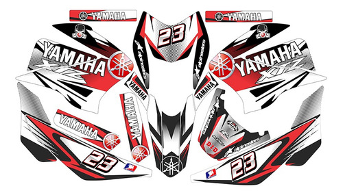 Stickers Para Dm150 Roja 2018  Yamaha Rojo