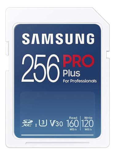 Tarjeta De Memoria Samsung Pro Plus 256gb - Sdxc 160 Mb/s 4k