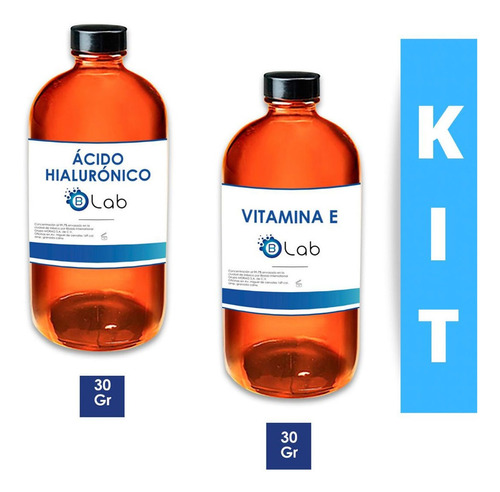 Kit Serum Facial Ácido Hialurónico Vitamina E 30 Ml Biolab