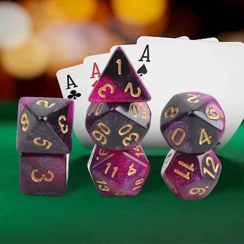 3 X 7x Dados Poliédricos Juego De Fiesta Juego De Estrella
