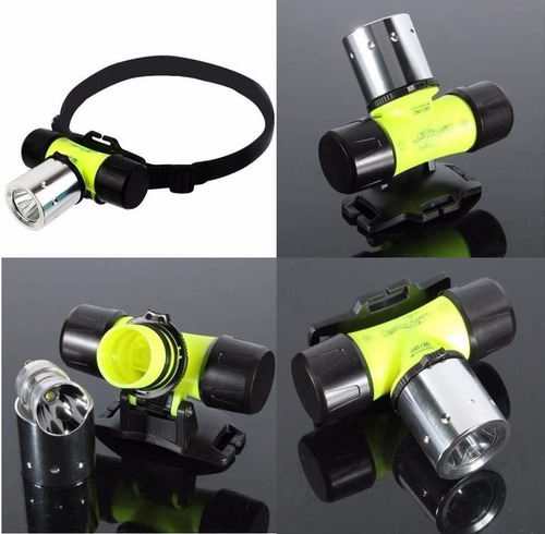 Imagen 2 de 4 de Linterna Frontal Sumergible Buceo Careteo Piscina Nk-t56