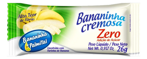 Bananinha Palmital Cremosa Zero Açucar C/24und 26g