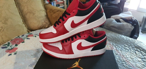 Tenis Air Jordan Low Nike Originales Negro Y Rojo 27o27.5cm
