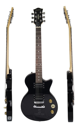 Guitarra elétrica Strinberg LPS Series LPS200 de  tília black brilhante com diapasão de pau-rosa