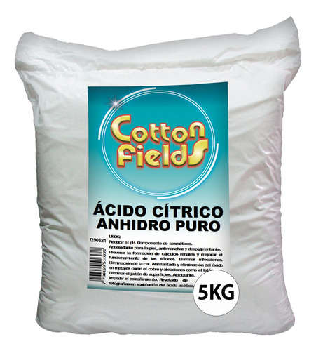 Ácido Cítrico Anhidro Puro 99% Apto Alimentos X 5kg Envios