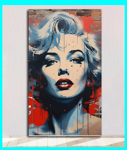 Cuadro Decorativo Marylin Monroe Masca Chicle Pop Art Textur