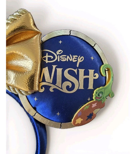Diadema Orejas Rapunzel Y Pascal Disney Store Flynn Gothel Azul Marino