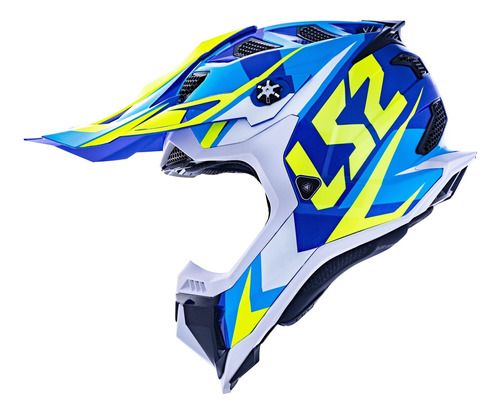 Capacete Ls2 Mx700 Subverter Evo Nimble Azul Branco Cross