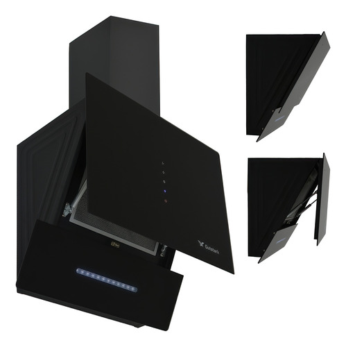 Combo Campana Extractor Plegable Parrilla Cristal 4 Quem