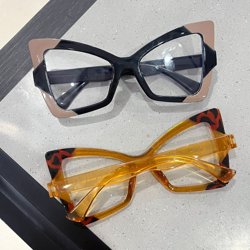 Gafas De Espejo Con Luz Plana Simple Con Marco Cuadrado De 4