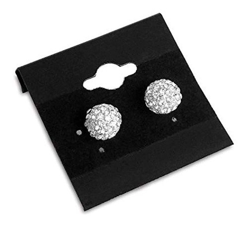 Mooca Tarjetas De Aretes Colgantes Negros Lisos De 1.5  X 1.