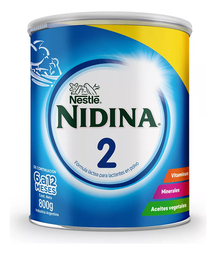 Nidina® 2 Leche En Polvo Fórmula Infantil - Lata X 800gr