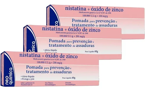 Kit 3 Pomadas Preventiva Assadura 60g