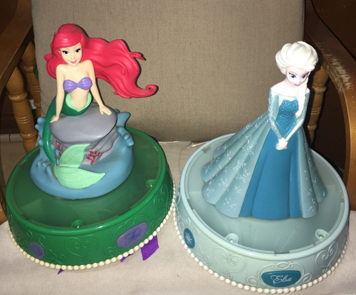 Alcancias Elsa De Frozen Y Ariel Sirenita Musicales (Usado)