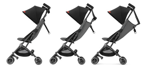 Carrinho de bebê ultraleve Gb Pockit+ All Terrain, cor preta, chassi preto