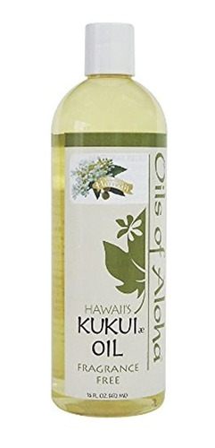 Aceites De Aceite De Nuez De Kukui Aloha Hawaiian 16 oz