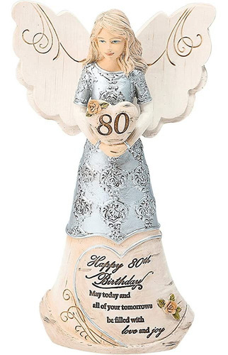 Pavilion Gift Company 80th Birthday - 6  Angel Holding A Hea