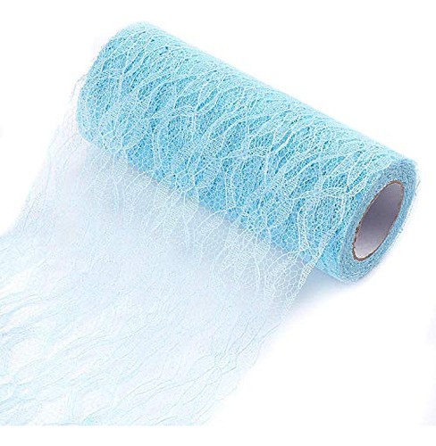 Cinta Encaje Glitter 6puLG X 10yd - Decoración Silla Mesa