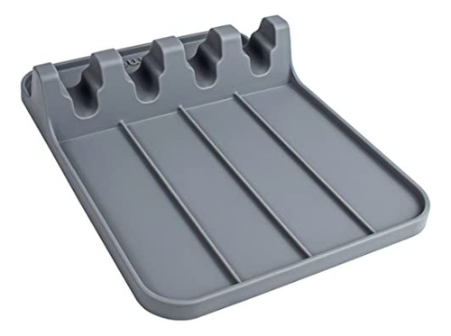 Soporte Para Utensilios De Silicona Con Almohadilla De Goteo Dark Gray