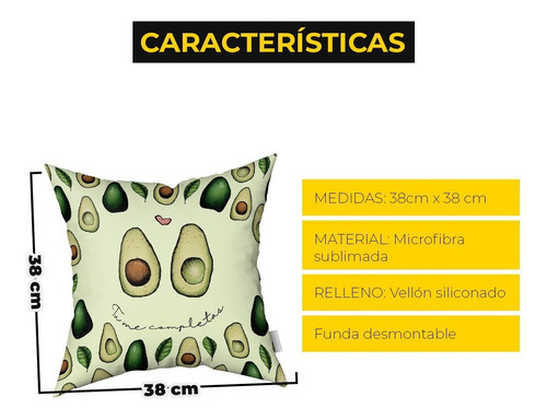 Imagen 3 de 3 de Almohadon Decorativo Almohadones Decorativos De 40x40 Palta