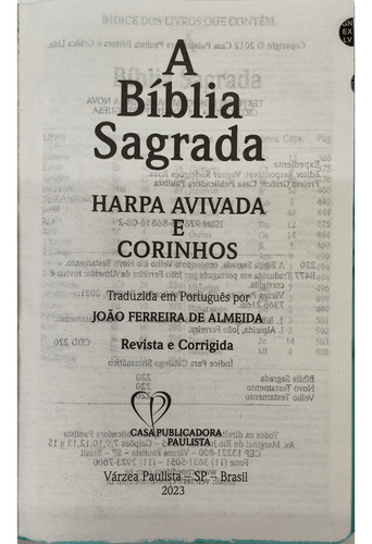 Bíblia Com Harpa Rc Slim Capa Leão Colors Com Índice