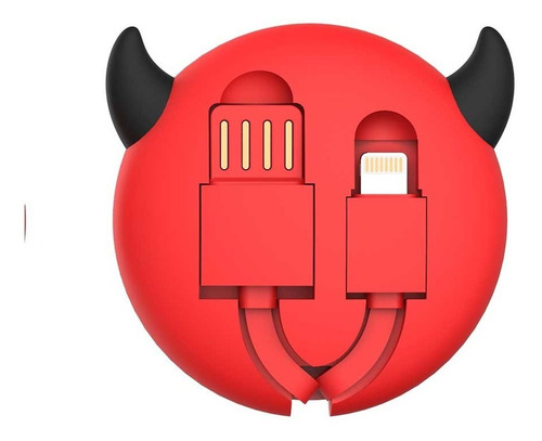 Cabo Usb Retrátil X-monster (iPhone) Cor Vermelho