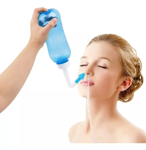 Irrigador nasal, irrigador nasal profesional, inhalador nasal de sal,  equipo limpiador de nariz para adultos y niños, limpiador de lavado de nariz