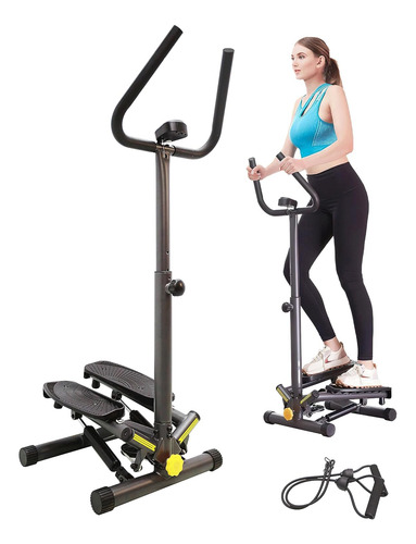 Stepper Machine With Resistance Bands, Mini Stepper Wit...