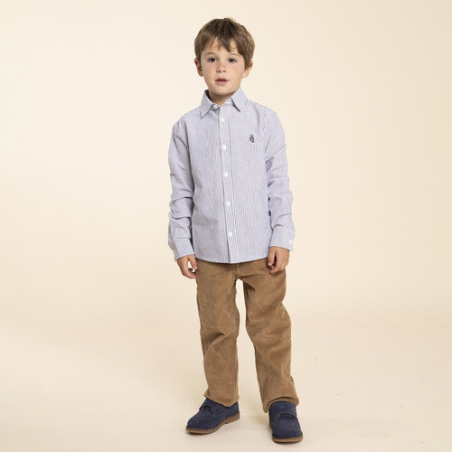 Camisa Hush Puppies Kids Para Niño Bw24-shi/oxford Gris